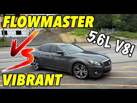 Infiniti Q70/M56 S 5.6L V8: Flowmaster Outlaws Vs Vibrant Bottle Resonators!