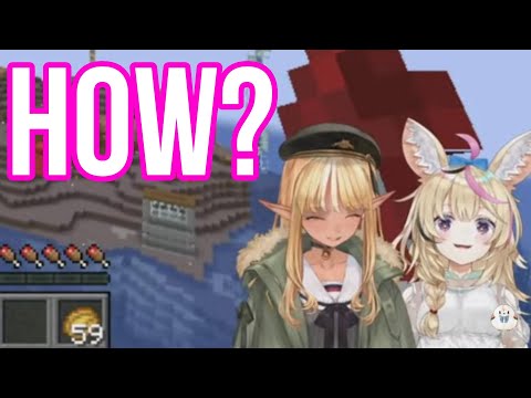 Hololive Cut - Omaru Polka Can't Believe Shiranui Flare Pure Luck | Minecraft [Hololive/Sub]