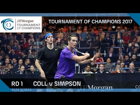 Squash: Coll v Simpson - Tournament of Champions 2017 Rd 1 Highlights