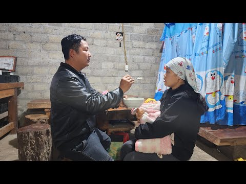 The kind man helped and cared for the single mother during her difficult time.