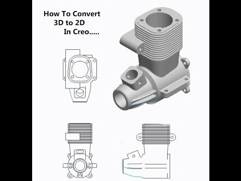 How to Convert 3D to 2D Part In Creo