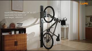 EasyLift E-Bike Friendly Vertical On-Wall Bike Rack丨LBM12-01丨LUMI