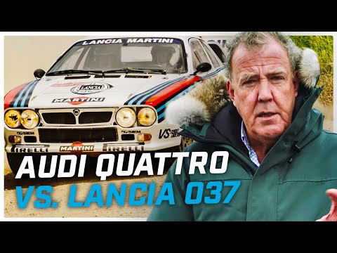 Clarksons favoritrallykamp: 1983 Audi Quattro VS. Lancia 037 | Prime Video Sverige