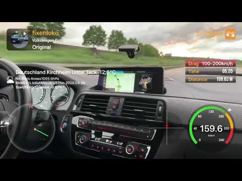 BMW M140i F20 B58 100-200 km/h non OPF/ PPF, Akrapovic Evolution Exhaust + Downpipe