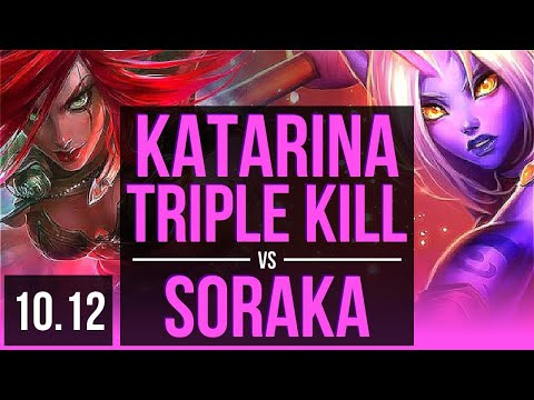 KATARINA vs SORAKA (MID) | Rank 1 Katarina, 2.0M mastery points, 600+ games | BR Challenger | v10.12