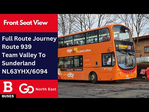Full Route Journey | Nexus Bus Route 939 - Team Valley To Sunderland | NL63YHX/6094