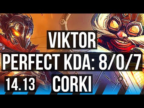 VIKTOR vs CORKI (MID) | 8/0/7, Legendary | EUW Challenger | 14.13