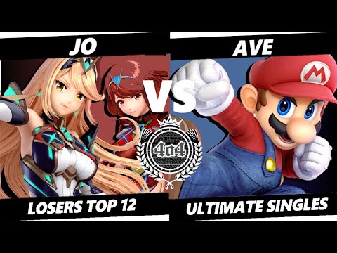 4o4 Smash Night 48 - EVC| jo (Mythra, Pyra) vs BASED| Ave~ (Mario) - Losers Round Top 12