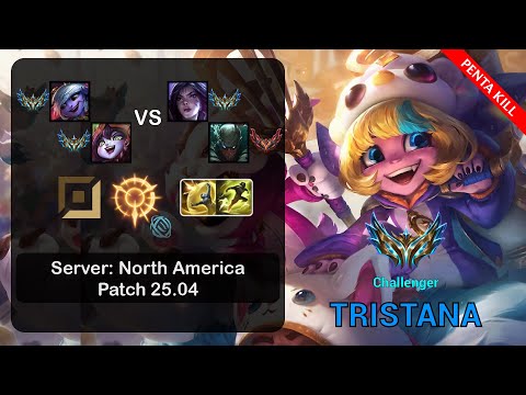 Tristana ADC + Lulu vs Kai'Sa + Pyke - NA Challenger - Patch 25.04