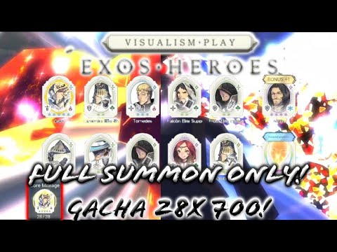 Exos Heroes - All out Gacha 280 Times Summon Rood Zeon Fatecore! 20.000 Xes! (Full Gacha Only Video)