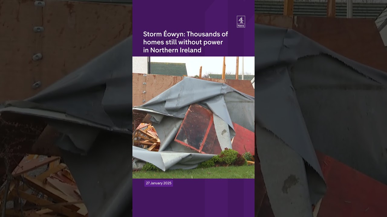 Storm Éowyn: Thousands of homes still without power in Northern Ireland