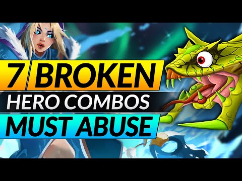 7 ABSOLUTELY BROKEN Hero Combos - BEST Picks for EASY MMR - Dota 2 Drafting Tips Guide