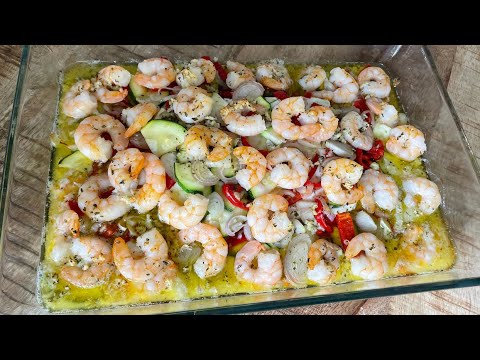 Prawns with sheep cheese and garlic // just cook it #