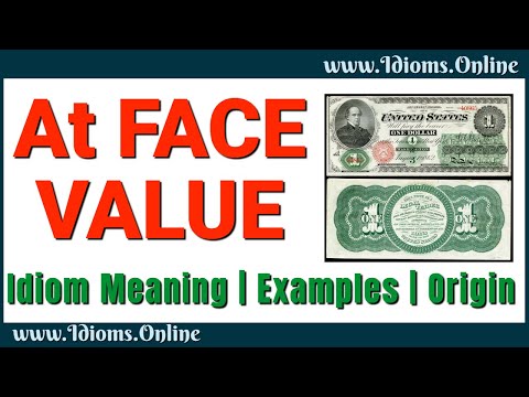 At Face Value Meaning | English Idioms | Examples and Origin