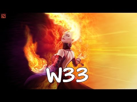 [Dota2] w33 Pro Lina Mid Ranked MMR Game [ w33 Gameplay ] 7305 MMR