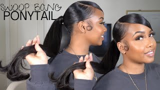 Side Part Swoop Ponytail | Hairstyles For Natural Hair
