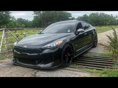 Kia Stinger Gt pulls and launch control in the new Dc Sport downpipes | a lot faster |