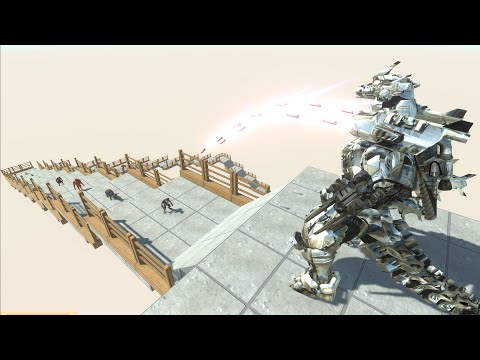 MECHAGODZILLA DEATH FALL - Animal Revolt Battle Simulator