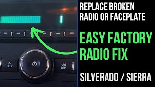 Replace Factory Radio or Faceplate on Silverado Sierra