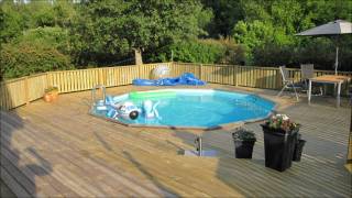preview picture of video 'Bygga altan runt pool - Building pool deck'