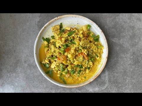 Tofu & Mushroom Scramble (Cooked Vegan)  - I Tried Nurse Crystal Wellness Recipe!