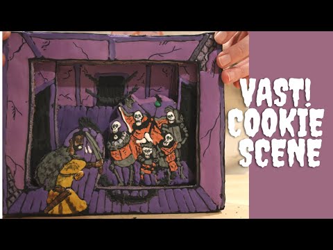 How to make a sugar cookie scene from Vast! |Board Game Bakes