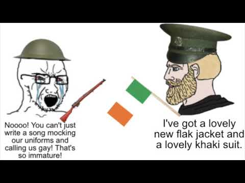 Irish army making fun of British army