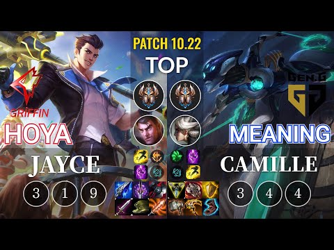 GRF Hoya Jayce vs GEN Meaning Camille Top - KR Patch 10.22