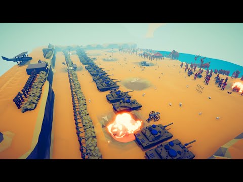 80x WW2 ARMY vs ALL FACTION - Totally Accurate Battle Simulator TABS