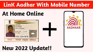 How To Link Mobile Number To Aadhar Card Online Without Appointment 2022 || Creative Villager