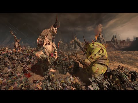 Beastmen vs Daemons of Nurgle - 4K Quality - Total War Warhammer 3