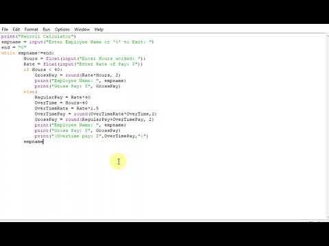 Payroll Calculator In Python Program