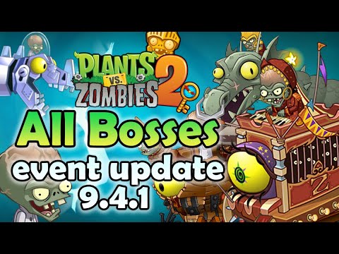 Plants vs Zombies 2 "event update 9.4.1": All Bosses (without lawn mower & upgraded plants)