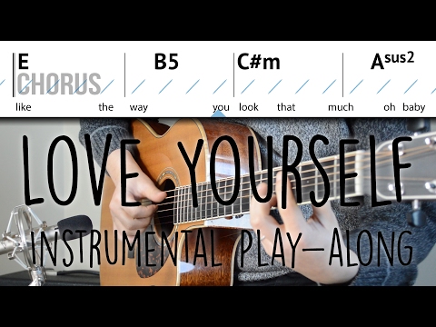 "Love Yourself" Acoustic Instrumental Play-along || Practice Playing or Singing Along!