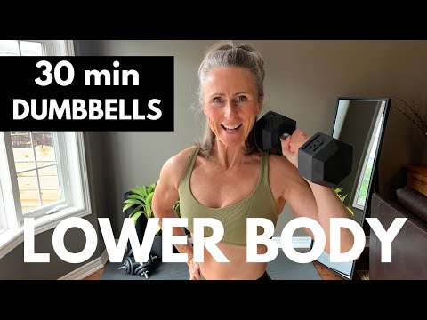 LOWER BODY WORKOUT muscle building dumbbells 30 min L2