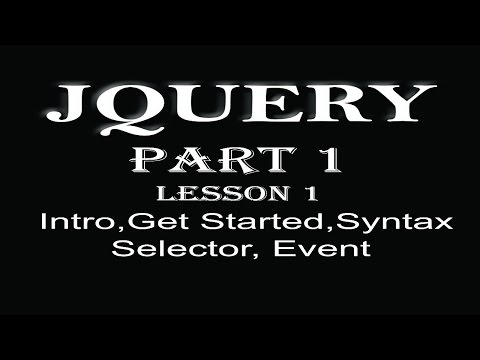 Jquery Tutorial Part 1 in Hindi
