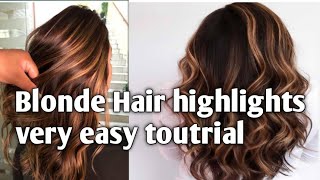 blonde Hair highlights/full toutrial in Hindi.