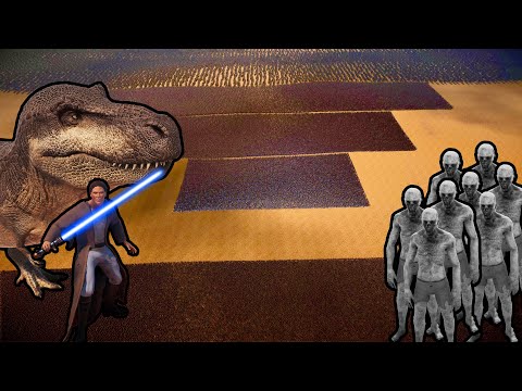 20 MILLION ZOMBIES vs 60,000 JEDI KNIGHTS + 10,000 T-REX | UEBS 2