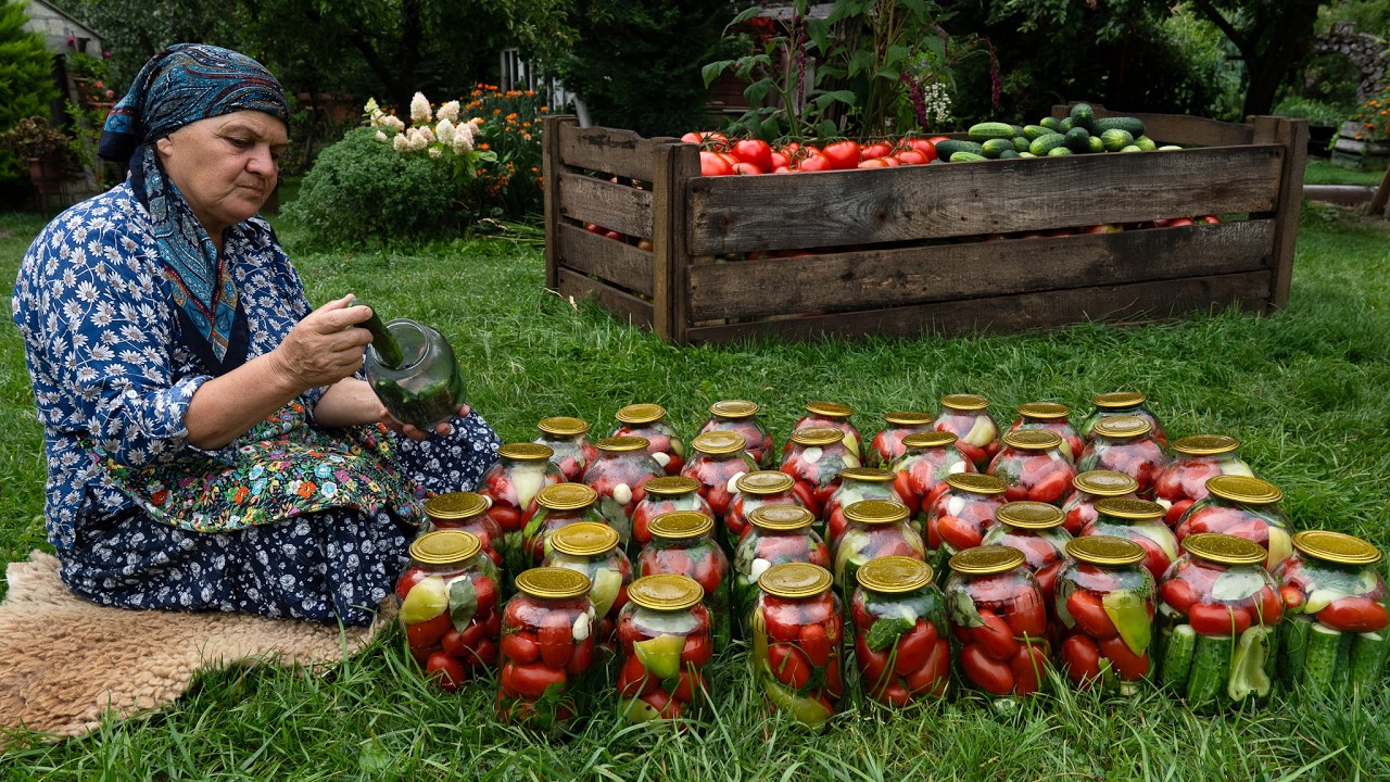 From Garden to Jar | Preserving Cucumbers & Tomatoes for Winter 🌿🍅