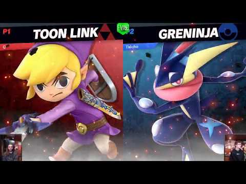 EVAC 20/9/19 - SSBU - Q (Toon Link) vs DF | Taicho (Greninja) - Losers Finals