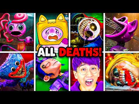 POPPY PLAYTIME ALL BOSSES DEATHS!? (LANKYBOX REACTION!)
