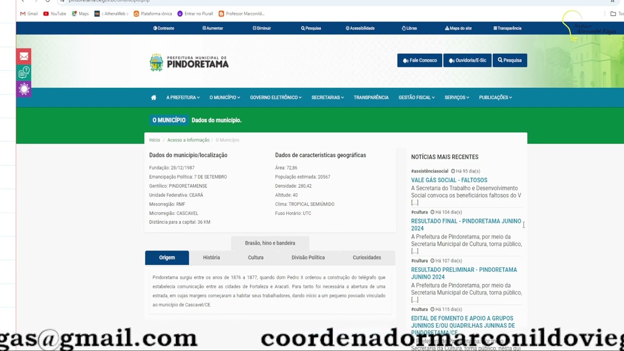 História e Geografia de Pindoretama   CE