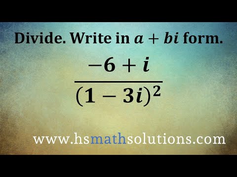 Dividing Complex Numbers (Example)