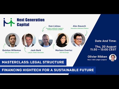 Masterclass #2 Next Generation Capital - Legal Structures & STO