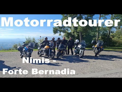 Motorcycle tourers - Partial section from Nimis via the wild Via Lugnesie to Monte / Forte Bernadia