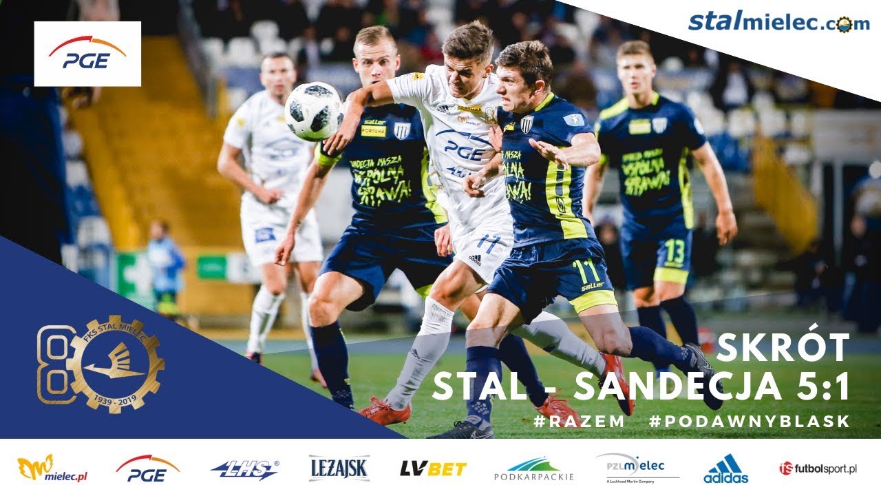 WIDEO: PGE Stal Mielec - Sandecja Nowy Sącz 5-1 [SKRÓT MECZU]