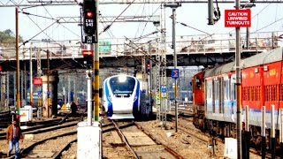 preview picture of video '22436 Vande Bharat Express Crossed 14217 Unchahar Express At Full MPS'