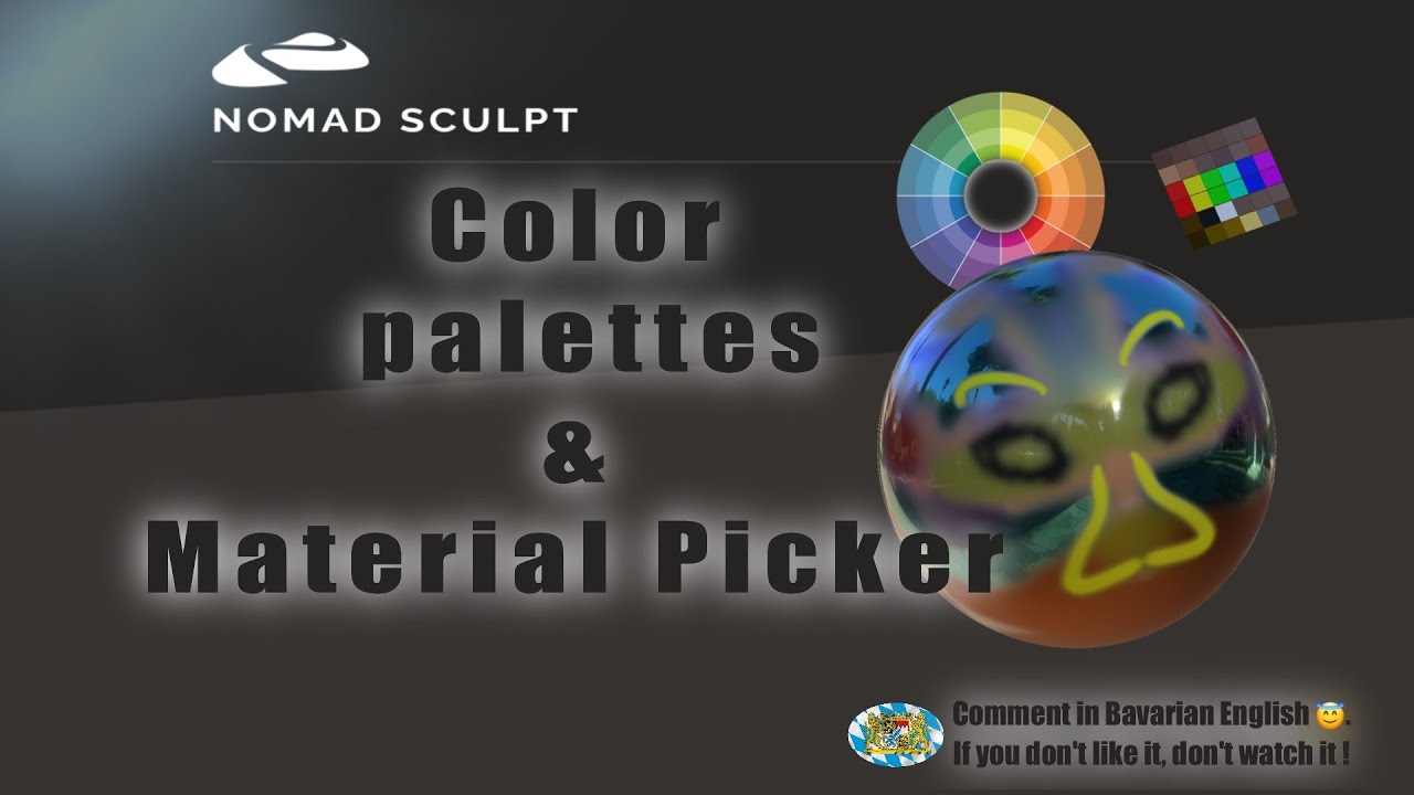 Nomad Sculpt - Color Palettes & Material Picker - NEW VERSION (V1.71 -21.1.2023)