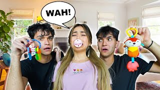 My Girlfriend Becomes a &quot;BABY&quot; For a Day!