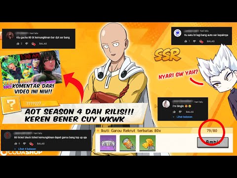 KATANYA GACHA 80 BLACK TIKET FIX SSR!!! LANGSUNG KITA GAS DONG!! One Punch Man The Strongest
